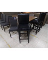 TABOURET DE BAR SKAI NOIR 