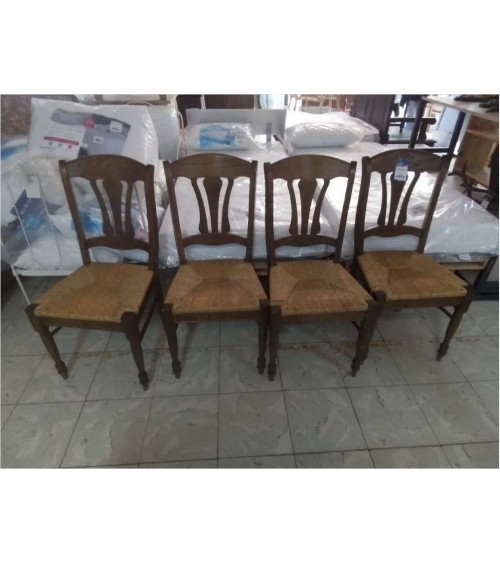 SÉRIE DE 4 CHAISES CHÊNE...