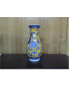 VASE HAUT CERAMIQUE JAUNE & BLEUE 31CM