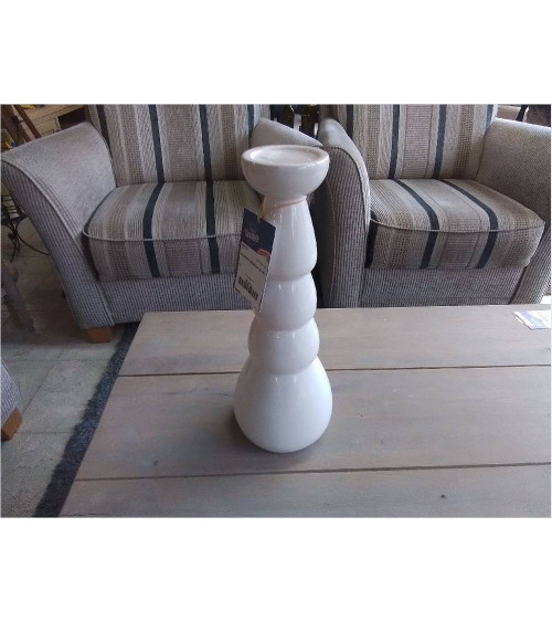 BOUGEOIR CERAMIQUE BLANC