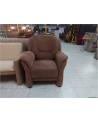 FAUTEUIL CLUB TISSU BRUN 