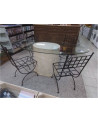 TABLE OVALE DESSUS EN VERRE 190X95