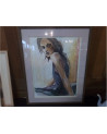 AQUARELLE PORTRAIT FEMME SIGNEE A MARCHAL 58X72