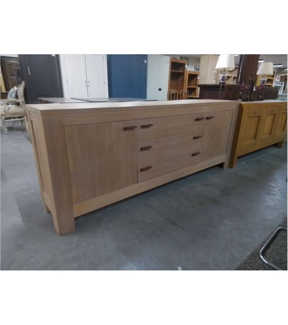 BUFFET MODERNE 2 PORTES 3 TIROIRS 220X45X85