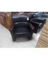FAUTEUIL CLUB CUIR NOIR