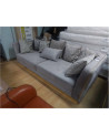 CANAPE 3 PLACES TISSU GRIS