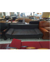 CANAPE CONVERTIBLE CUIR GRIS FONCE 
