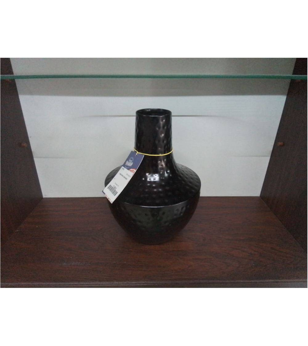 VASE METAL NOIR 28CM