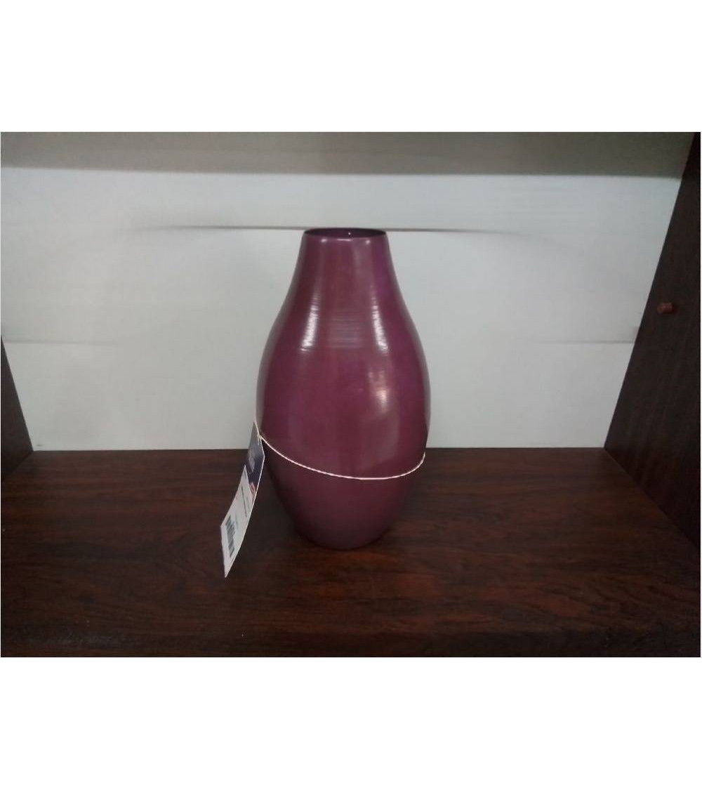 VASE METAL MAUVE 26CM