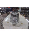 VASE VERRE CERCLAGE METAL