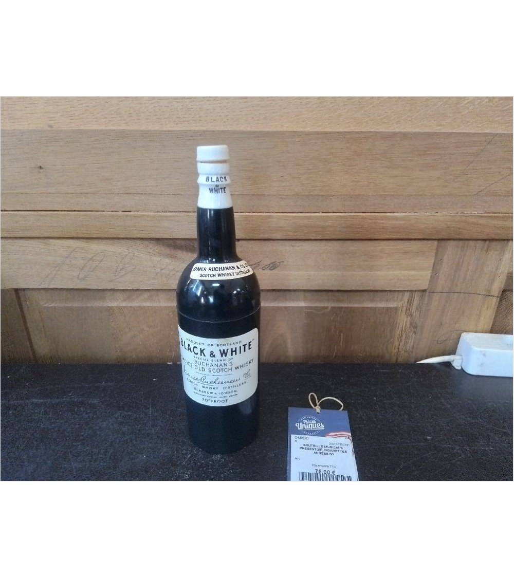 BOUTEILLE MUSICALE PRÉSENTOIR CIGARETTES ANNÉES 50