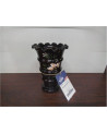 VASE VERRE NOIR PEINT 18CM
