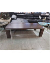 TABLE DE SALON EFFET BOIS TEINTE 140X70