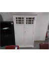 ARMOIRE MULTIMÉDIA BLANCHE 2 PORTES 120X63X189