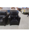 FAUTEUIL CLUB CUIR BRUN FONCE 