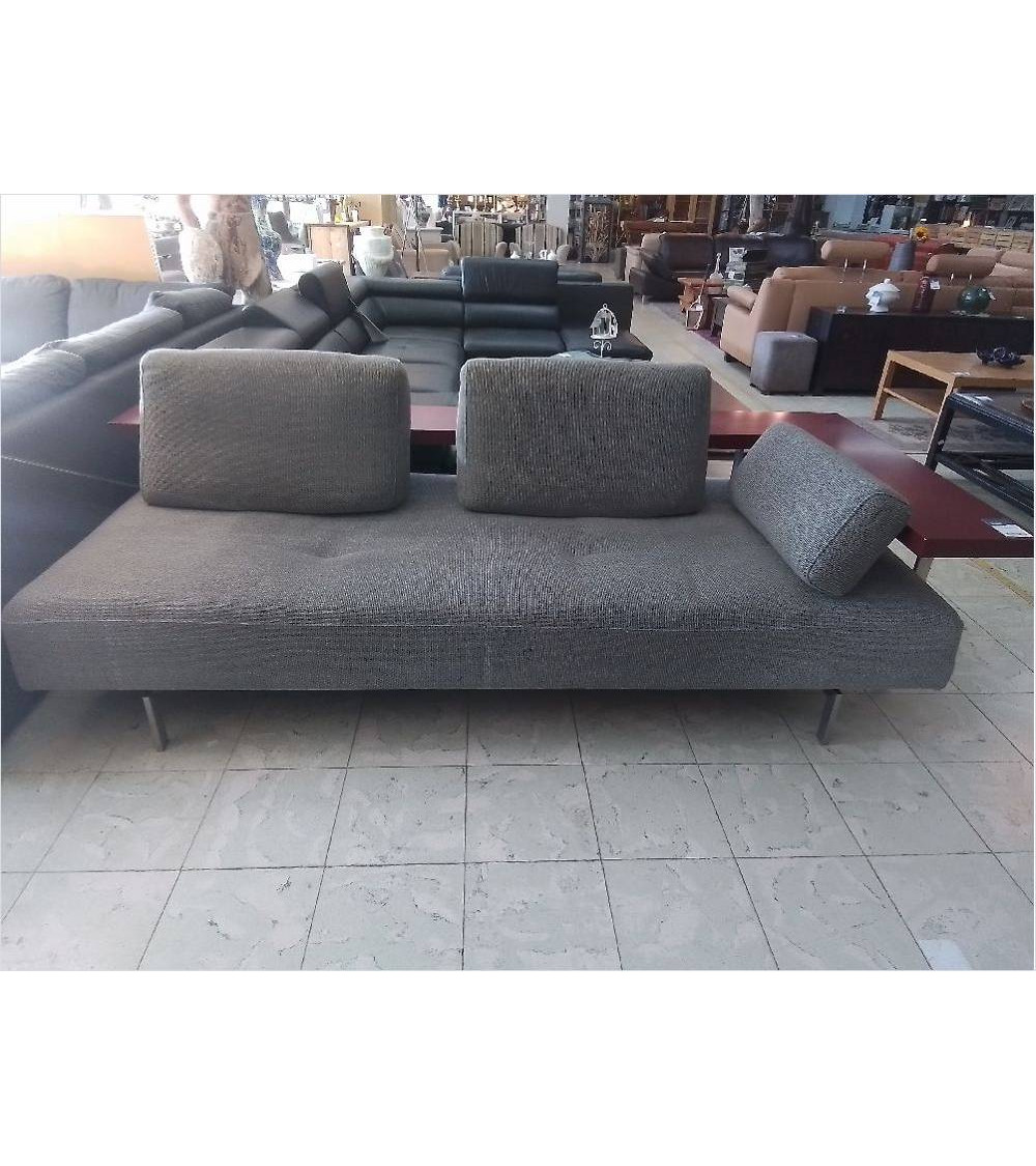 CANAPE 3 PLACES ROLF BENZ TISSU GRIS 
