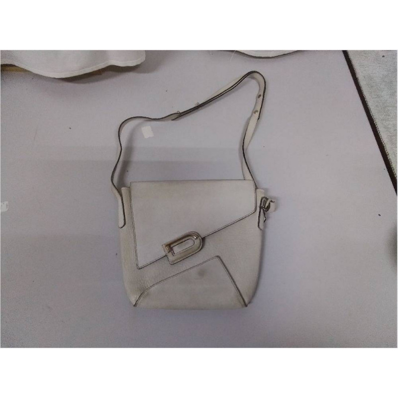 SAC A MAIN DELVAUX CUIR BLANC EN L’ÉTAT 