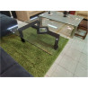 TABLE BASSE DESIGN DESSUS VERRE