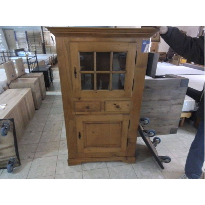 MEUBLE HAUT PIN 2 PORTES 2 TIROIRS 