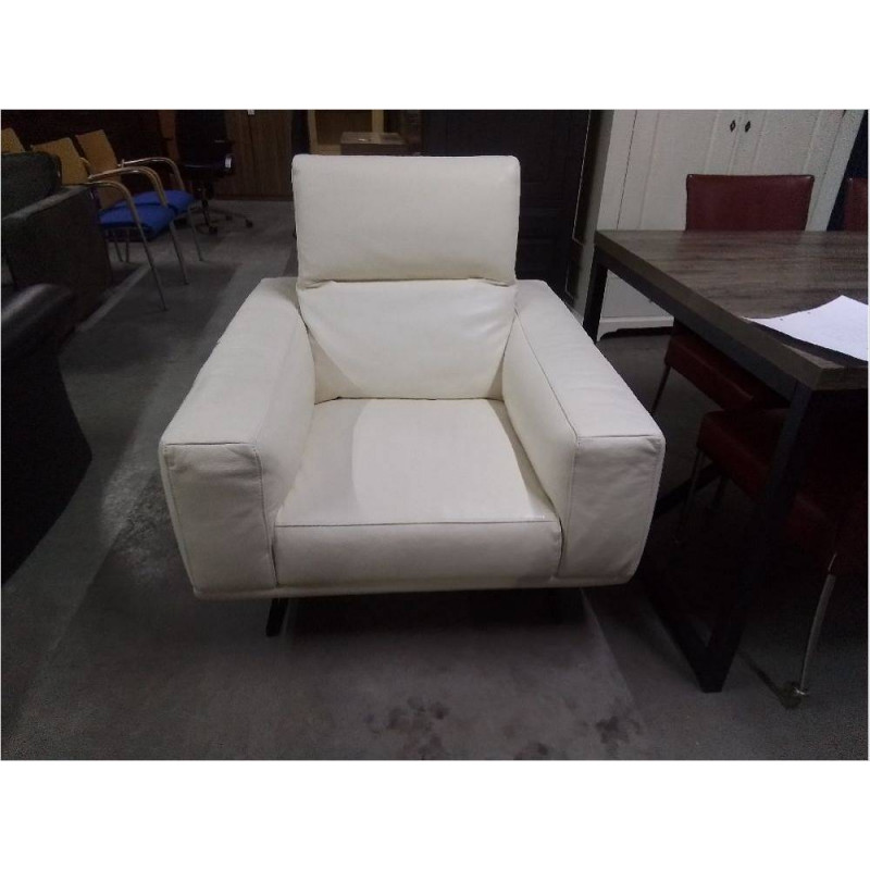 FAUTEUIL CLUB CUIR BLANC EGOITALIANO 614