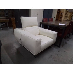 FAUTEUIL CLUB CUIR BLANC EGOITALIANO 614