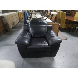 FAUTEUIL CLUB CUIR NOIR 904