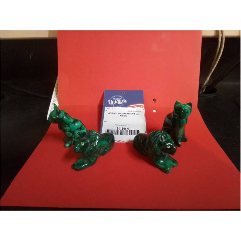 ANIMAL EN MALACHITE LA PIECE