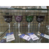 VERRE A PIED CRISTAL TAILLE COLORE LA PIECE