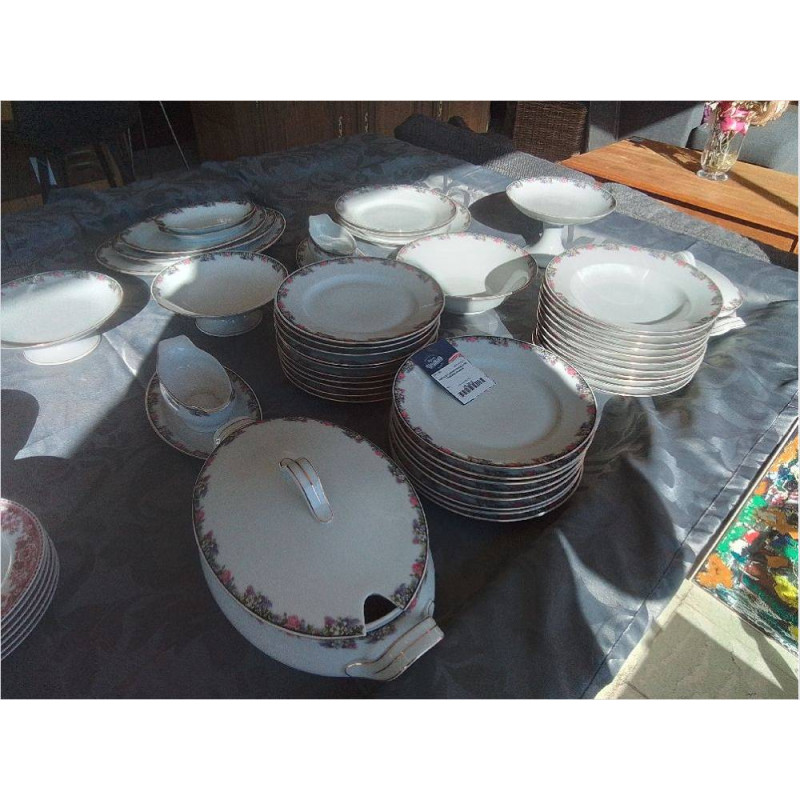 SERVICE À DÎNER PORCELAINE TCHÉCOSLOVAQUE
