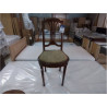 CHAISE ART DECO BOIS & TISSU