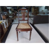 CHAISE ART DECO BOIS & TISSU