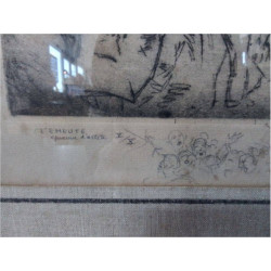 GRAVURE L\'ÉMEUTE JEAN DONNAY ÉPREUVE D\'ARTISTE 5/5