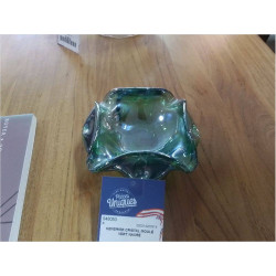 CENDRIER CRISTAL MOULÉ VERT...