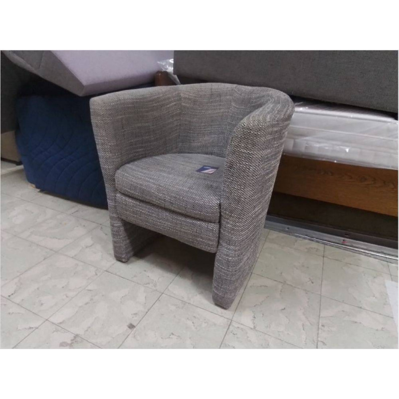 FAUTEUIL CLUB TISSU GRIS 