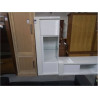 VITRINE MODERNE LAQUE BLANC 3 PORTES 