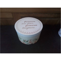 BOITE RONDE DECO FLEURS GM