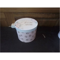 BOITE RONDE DECOR FLEURS