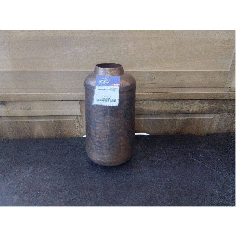 VASE EN METAL BRONZE H: 35CM