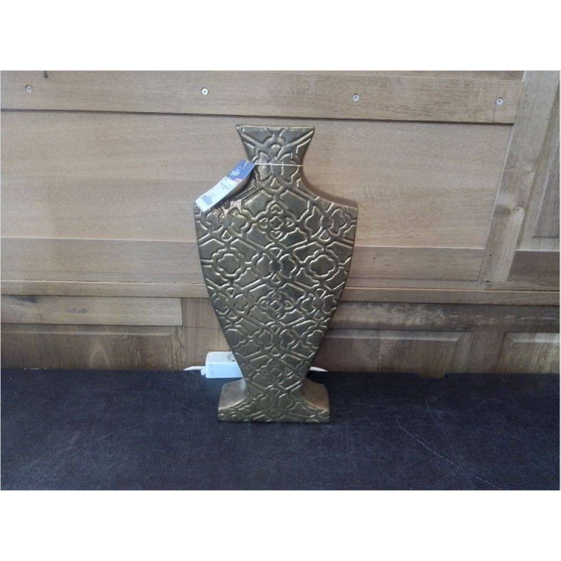 VASE EN CERAMIQUE DORE H:52CM