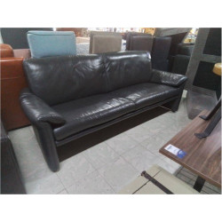 CANAPE 2 PLACES CUIR GRIS...