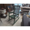 ROCKING CHAIR BOIS PEINT EN VERT