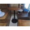 TABLE BISTROT HAUTE RONDE PIED EN METAL 
