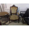 FAUTEUIL ANCIEN NOYER ET TISSU 