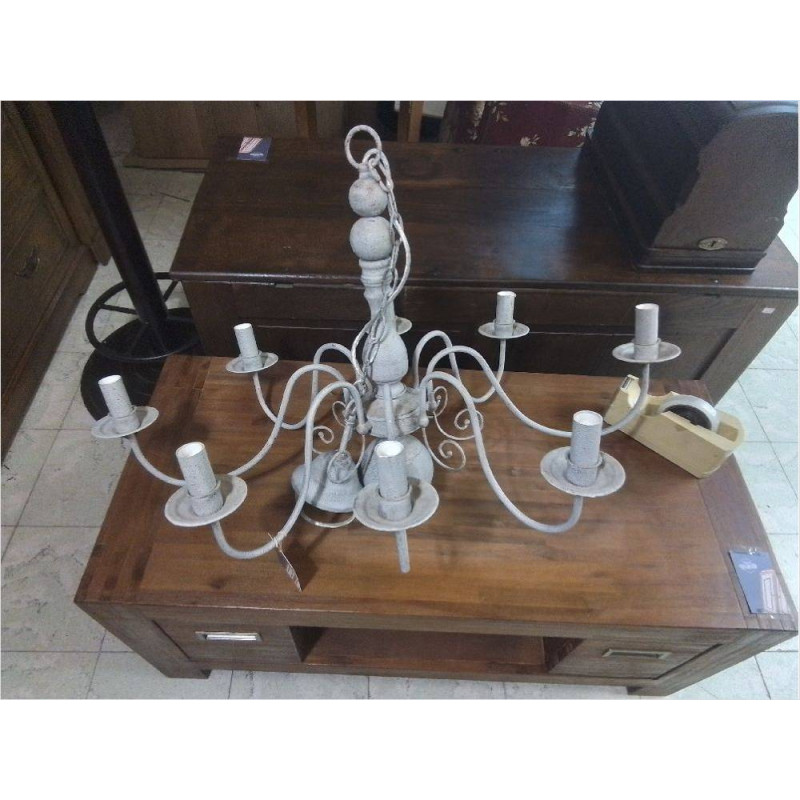 LUSTRE 8 BRANCHES STYLE FLAMAND 