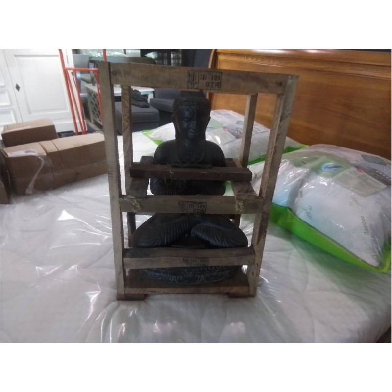 STATUE BOUDDHA ASSIS 45CM 