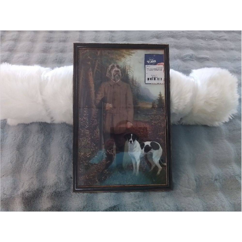 AFFICHE ENCADREE PORTRAIT A TETE DE CHIEN PONCELET