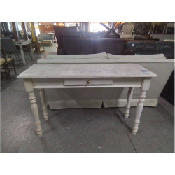 CONSOLE 1 TIROIR PIN CERUSE