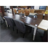 SERIE DE 4 FAUTEUILS EN TISSU GRIS