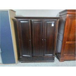 GARDE ROBE 3 PORTES BRUNE