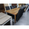 TABLE MODERNE CHENE CLAIR PIEDS ALU